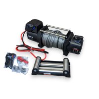 X - POWER -  8000 lbs,  12 V, Lina stalowa  10 mm x  25m,...