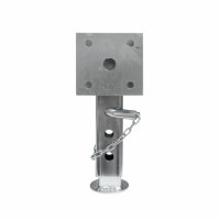 Noga podporowa 60 x 345 mm, skok 200 mm, dopuszczalny nacisk 1300 kg, połączenie kołnierzowe
