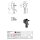 Noga podporowa obrotowa profil kwadratowy 60 x 345 mm