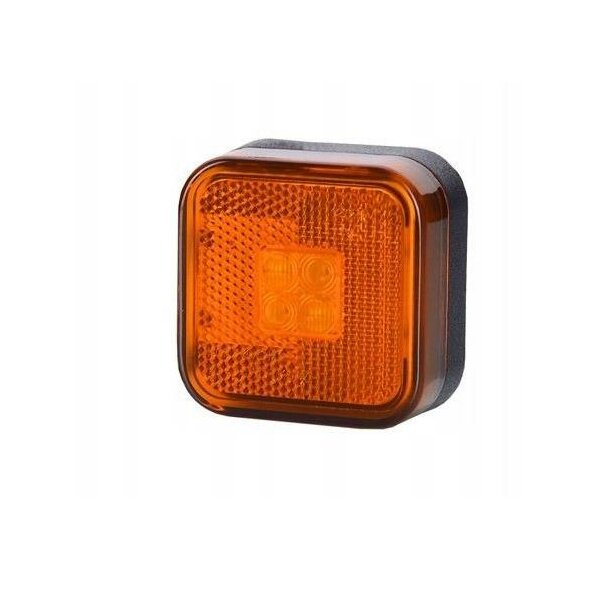 HORPOL - Lampa obrysowa kwadratowa, pomarańczowa LD 097