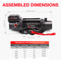 X-POWER wyciągarka 12000 lbs, lina syntetyczna, nowa...