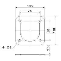 Płytka dociskowa do wpuszczanego uchwytu do...