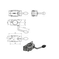 B&Uuml;NTE - Koło podporowe FI 48 mm w komplecie z obejmą