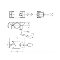 Koło podporowe FI 48 mm w komplecie z obejmą