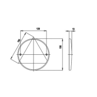 Odblask tr&oacute;jkątny JOKON DR 110 FI 155 mm