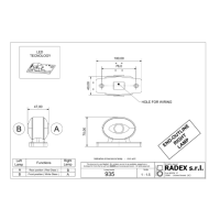 Lampa obrysowa obrysowa prawa/lewa RADEX 935 Dioda LED