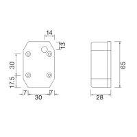 ASPÖCK Flexipoint lampa obrysowa LED, czerwono/biała...