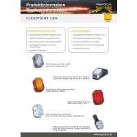 ASP&Ouml;CK Flexipoint lampa obrysowa lewa LED, czerwono/biała z uchwytem 31-6369-047