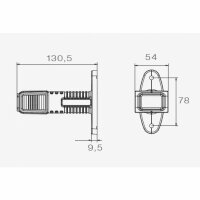 ASP&Ouml;CK Superpoint IV - Lampa obrysowa LED czerwona/biała/ż&oacute;łta prawa