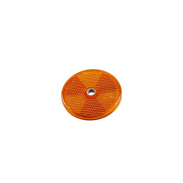 ASP&Ouml;CK - odblask pomarańczowy FI 60 mm z otworem/folią samoprzylepną | 15-5412-047
