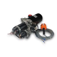 Agregat hydrauliczny 20MPa, 0.8 CC, 2l, 0.8kW, 3500 rpm, G 3/8", zbiornik metalowy, z pilotem dwufunkcyjnym