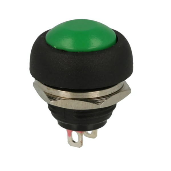 Przycisk chwilowy PBS-33B 250V-1A 12 mm zielony