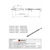 Linka hamulcowa 1000/1190 mm do HUMBAUR/WAP