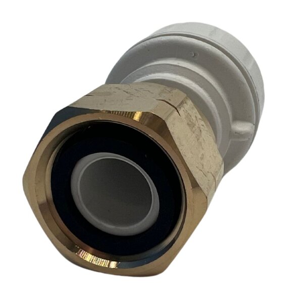 Złączka prosta 15 mm na gwint 1/2" z nakrętką John Guest | PEMSTC1514-FS