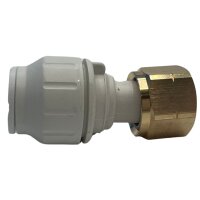 Złączka prosta 15 mm na gwint 1/2" z nakrętką John Guest | PEMSTC1514-FS