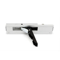 Zamek burty do przyczepy aluminiowy, lewy, 350 mm z bocznym trzpieniem