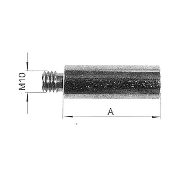 Element dystansowy, ocynkowany, M10 x 50 mm