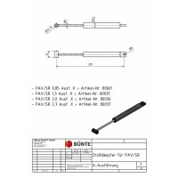 Amortyzator najazdowy STABILUS do PEITZ PAV/SR 2.7 X