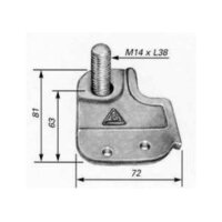 Płytka do przyspawania FBS krótka prawa, 72 mm,...