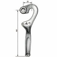 Zaczep burtowy dźwignia prawa 182 mm do zamknięcia...