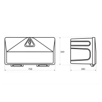Skrzynka narzędziowa STABILO 750 x 340 x 300 mm, box 750