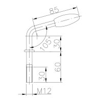 Śruba dociskowa B&Uuml;NTE  M12, długość 90 mm