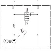 Agregat hydrauliczny 18 MPa, 2.7 CC, 8 L, 12 V, 1.6 kW, DC, 2500 rpm z elektrozaworem G 3/8"