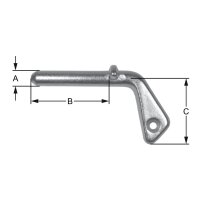 Trzpień blokujący FI 12 x 76 x 68 mm, z otworem