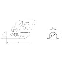 KNOTT - Zaczep kulowy KQ 14-B, 1400 kg, VK 60 mm, kwadrat