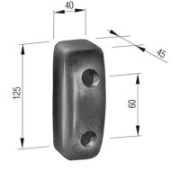 Zderzak gumowy 125x40x45mm