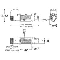 SUPERWINCH-TALON 9.5, 12 V DC, 4309 kg dł.liny 26 m, waga 41kg /SUP1695200/