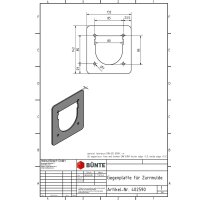 BÜNTE - Płytka dociskowa do wpuszczanego uchwytu do...