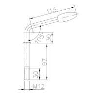 BÜNTE- Śruba dociskowa M12, dł: 127mm