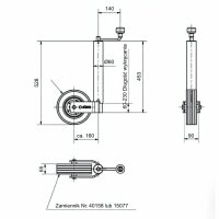 Koło podporowe FI 60 mm, felga stalowa, dopuszczalny nacisk 400 kg