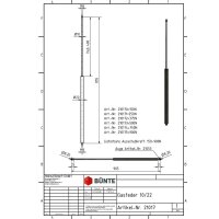 Sprężyna gazowa Typ 10/22, dł. 855 mm, skok 400 mm, gwint M8/M8, siła od 150 do 900N, niezbędne określenie wartości siły