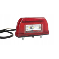 Lampa oświetlenia tablicy rejestracyjnej, mała diodowa HOR63, 12/24V - LTD 669, czerwona