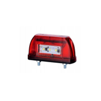 Lampa oświetlenia tablicy rejestracyjnej, mała diodowa HOR63, 12/24V - LTD 669, czerwona