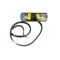 Lampa oświetlenia tablicy rejestracyjnej, mała diodowa HOR63, 12/24V - LTD 669, czerwona