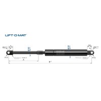 Sprężyna gazowa Typ Lift-O-Mat 10/22, dł. 285 mm, skok 95mm, oczko FI8/ FI8, siła 900N