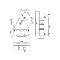 ASP&Ouml;CK Earpoint III lampa tylna prawa, 5-pin | 24-4800-007