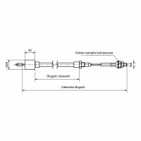 Linka hamulcowa 1430/1640 mm z cylinderkiem 26 mm do AL-KO | 299714
