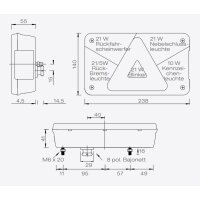 ASPÖCK Multipoint V lampa tylna lewa, 8-pin,...