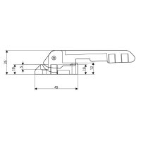 Aluminiowy zawias odlewny 33,5 x 111mm