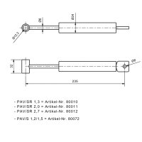 Amortyzator najazdowy PEITZ PAV/SR 1,3