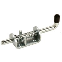 Zaczep burtowy sprężynowy zamknięcie burty uchylnej 165 mm, stal nierdzewna