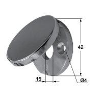 Osłona zamka &Oslash; 15/42 mm chromowana