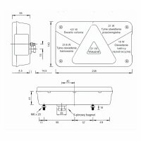 ASP&Ouml;CK Multipoint V lampa tylna lewa, 5-pinowa (złącze bagnetowe) |24-8500-007