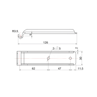 Zapinacz burty prosty 30 x126 x 20 mm typu Z-01/BVG 10-A