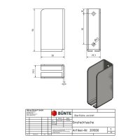 Kieszeń deski burtowej do przyczepy 50 x 90 x 25,5