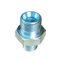 Redukcja hydrauliczna kolankowa 90 stopni M18 x 1,5 zew. - M18 x 1,5 wew. nakrętka obrotowa